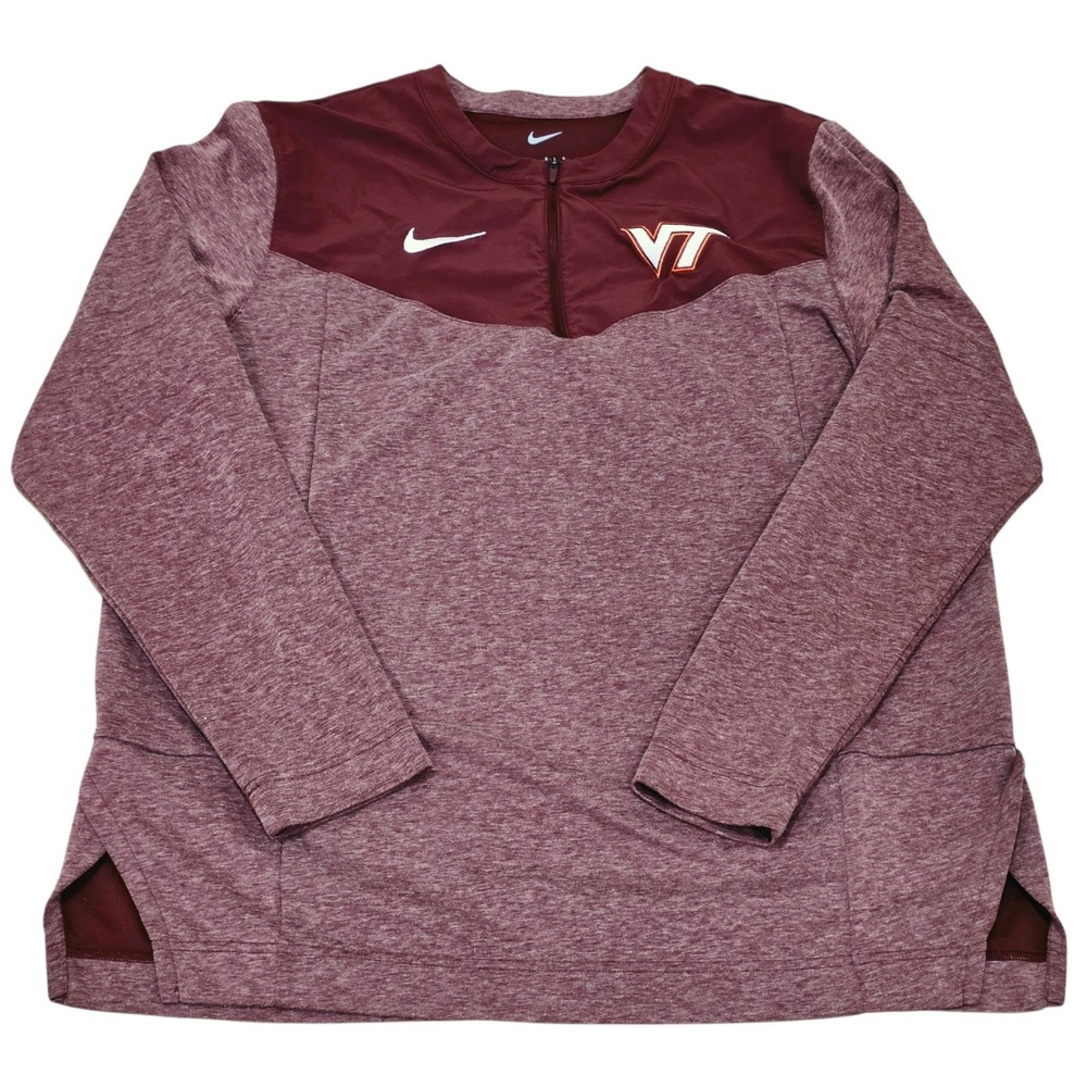 Nike Virginia Tech Hokies Therma-FIT 1/4 Zip Pullover Learfield Mens Large